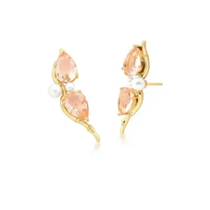 BRINCO EAR CUFF GOTA MORGANITA BAMBU