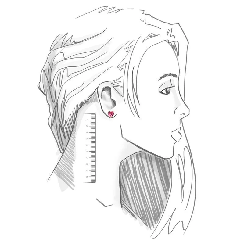 BRINCO CORAÇÃO ROSA ESCURO