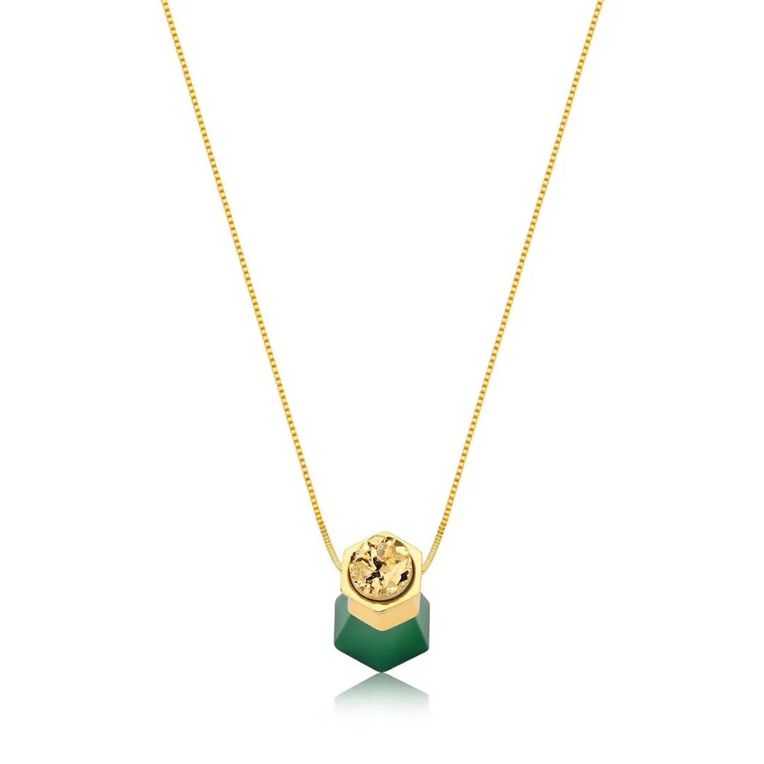 COLAR POTE DAS ENERGIAS - A.VERDE/D.OURO