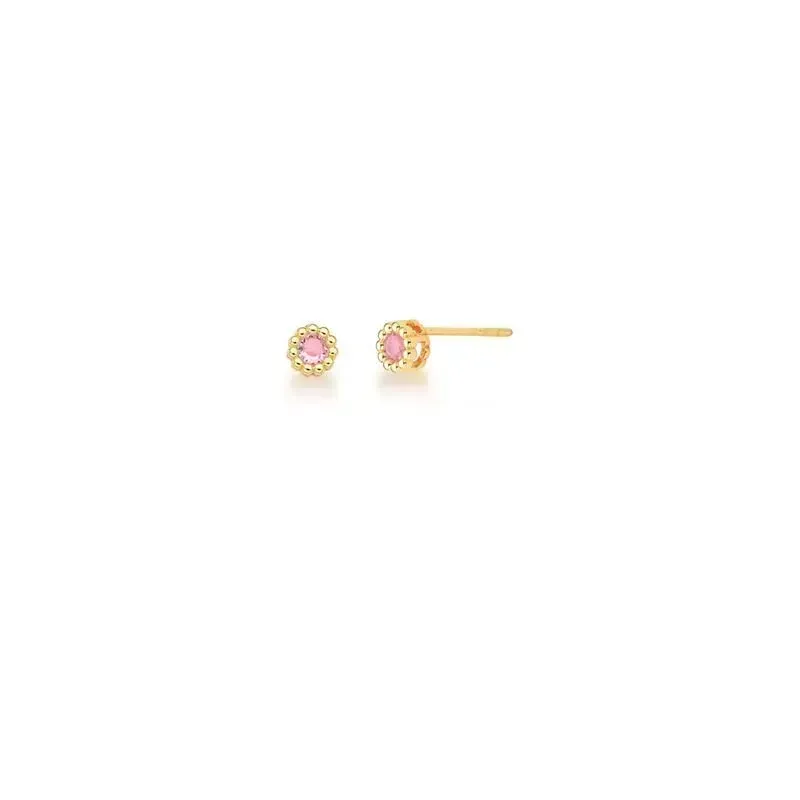 BRINCO COM ZIRCÔNIA ROSA E GRANULAÇÕES