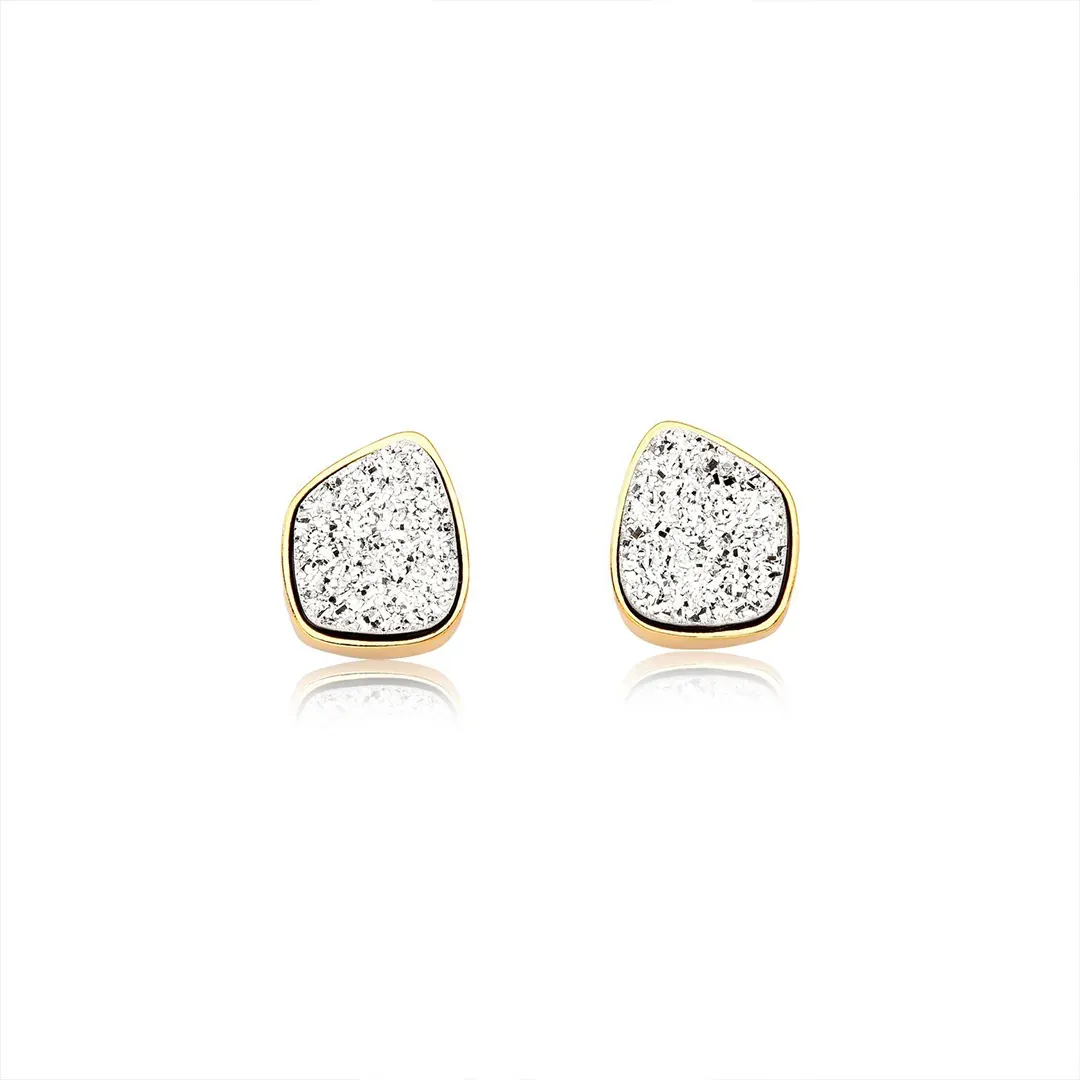 BRINCO JULIA FOLHEADO A OURO 18K - DRUSA PRATA